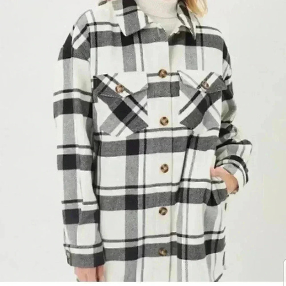 LOVE TREE BUTTON DOWN SHIRT JACKET COAT - Picture 8 of 13